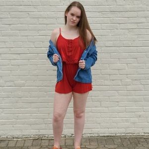 Top Shop orange romper 🧡🍊